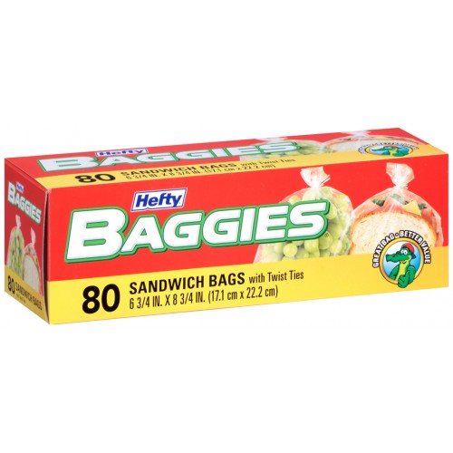 Hefty Baggies Sandwich 80 bags