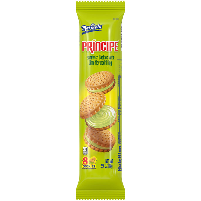 Marinela Principe Sandwich Cookies with Lime Flavored Filling 2.96 oz