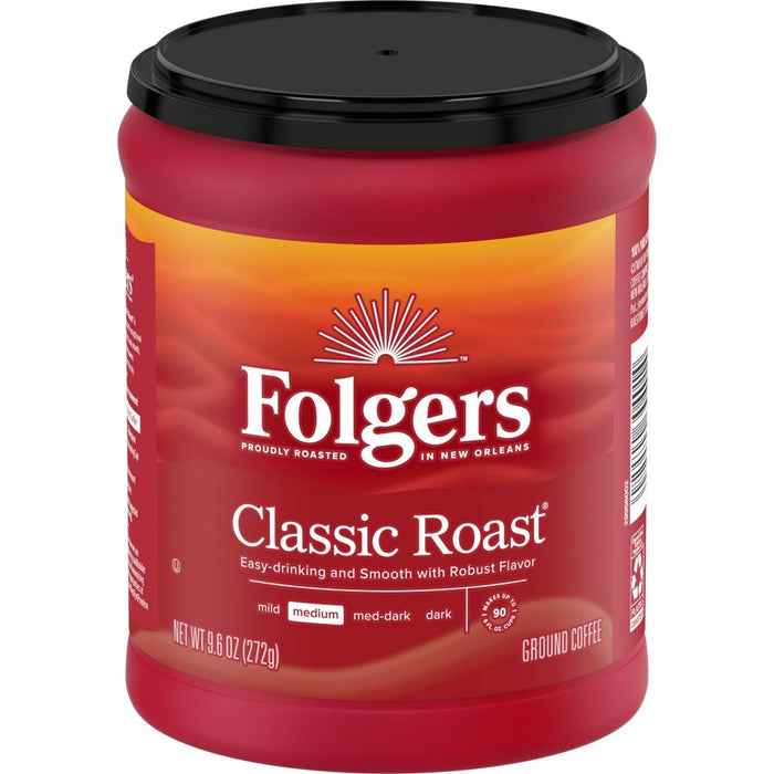 Folgers Classic Roast Ground Coffee Medium Roast 9.6-Ounce