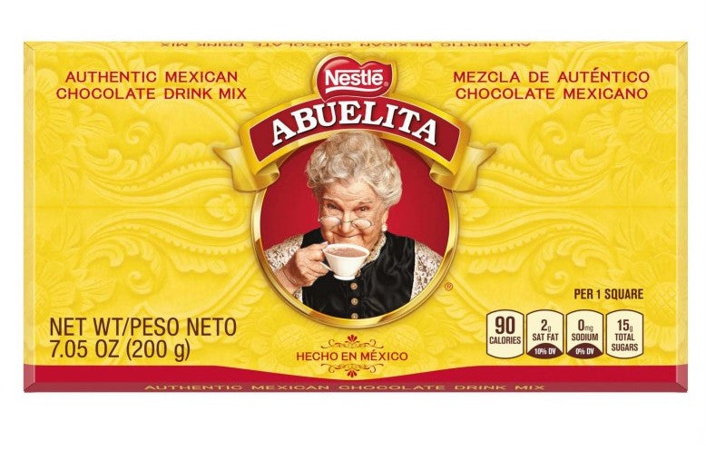 Nestlé Abuelita auténtica barra de mezcla de bebida de chocolate caliente mexicano 7.05 oz.