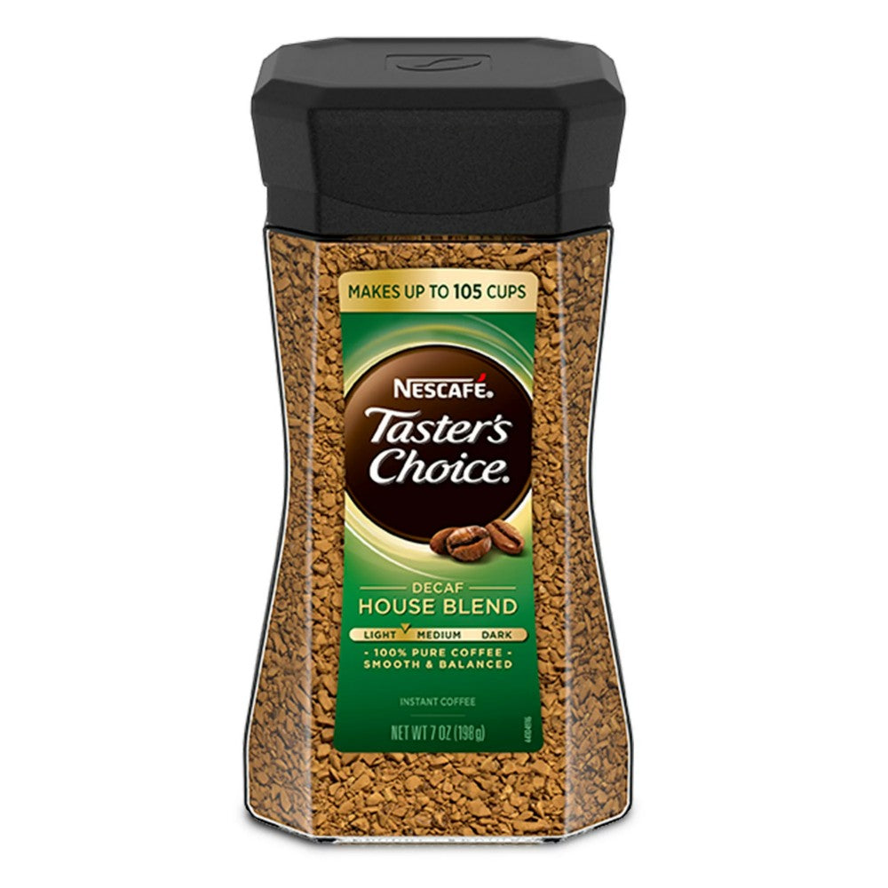 Nescafé Decaf Taster's Choice House Blend Café instantáneo tostado ligero Tarro 7 oz