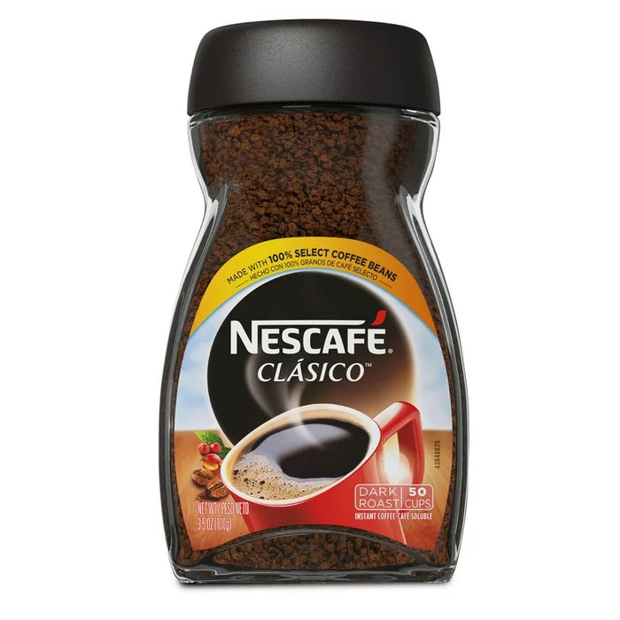 Nescafé Clasico Dark Roast Instant Coffee Jar 3.5 oz