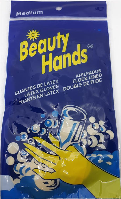 Beauty Hands Latex Gloves (med)