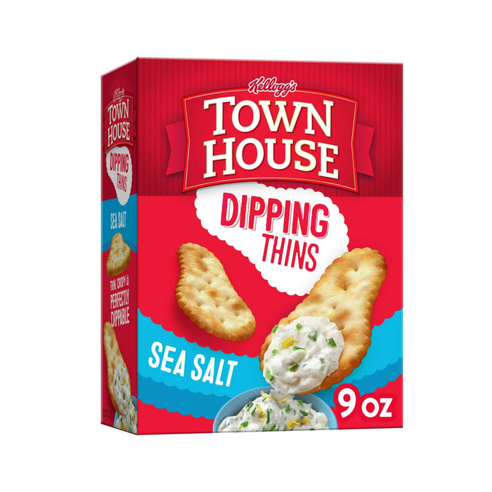 Town House Dipping Thins Galletas saladas horneadas con sal marina 9 oz