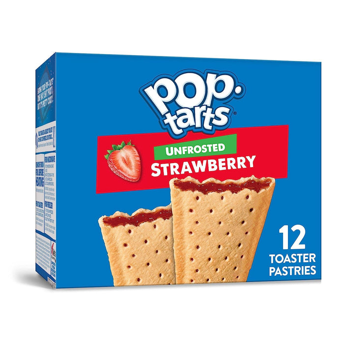Pop-Tarts Unfrosted Strawberry Toaster Pastries 12 Ea