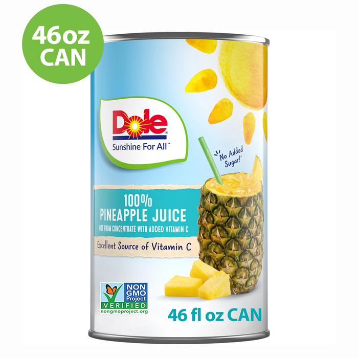 Dole All Natural 100% Pineapple Juice 46 fl oz Can