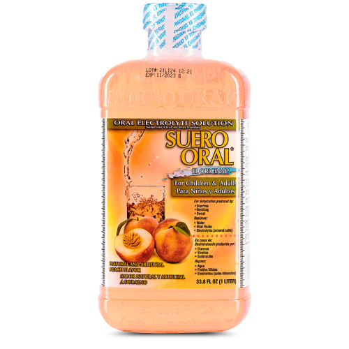Suero Oral Peach Flavor 33.8 oz