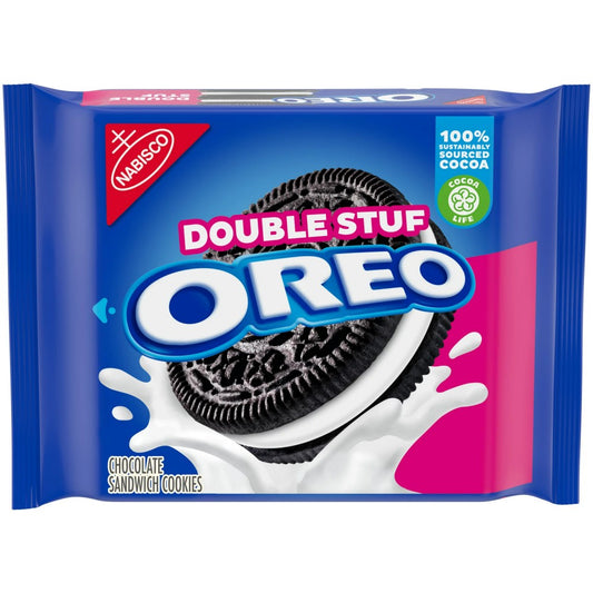 Galletas de sándwich de chocolate OREO Double Stuf 14.03 oz