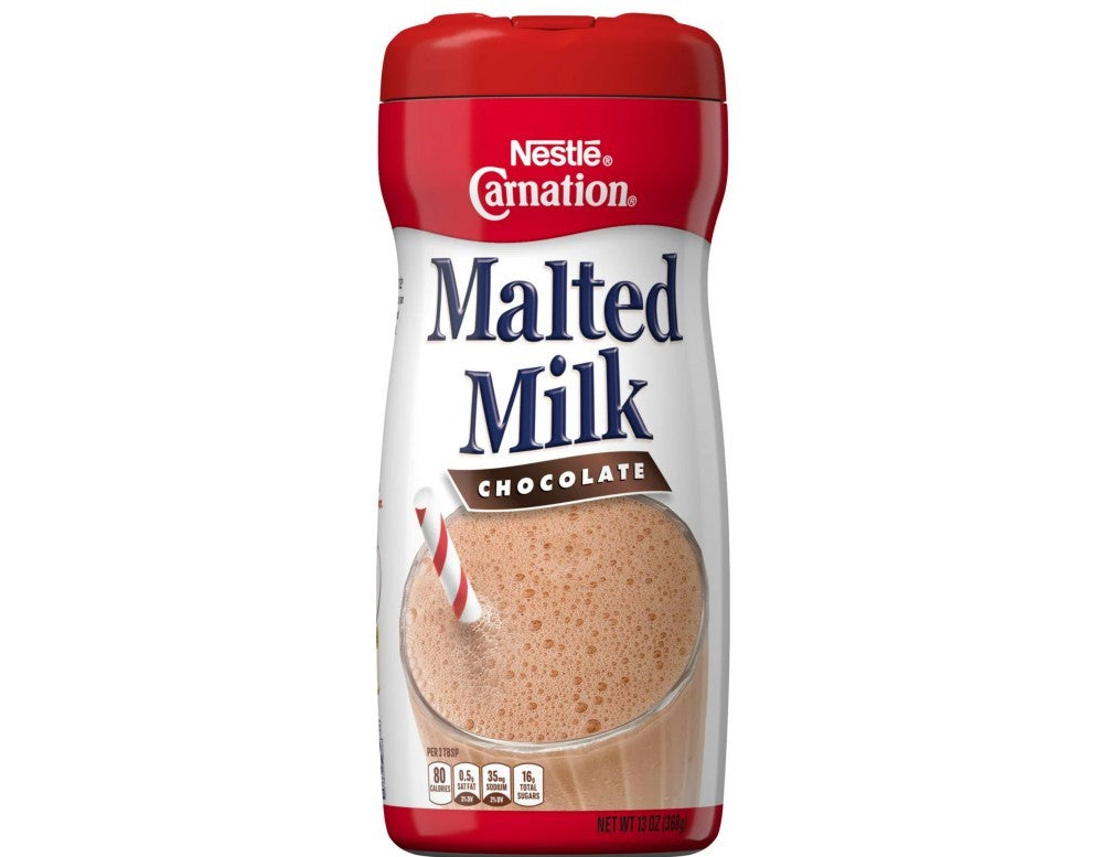 Nestle Carnation Chocolate Malted Milk Powder Mix 13 oz Can