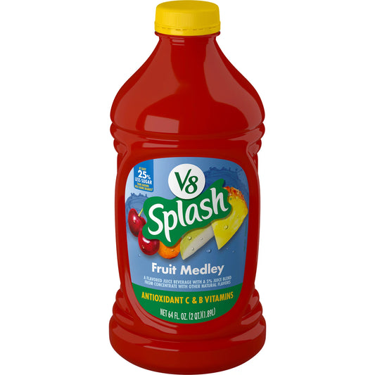 V8 Splash Fruit Medley Flavored Juice Blend 64 Oz