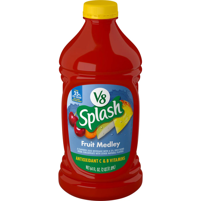 V8 Splash Fruit Medley mezcla de jugo con sabor 64 oz