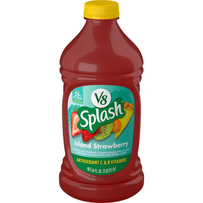 V8 Splash Island Strawberry Flavored Juice 64 FL OZ