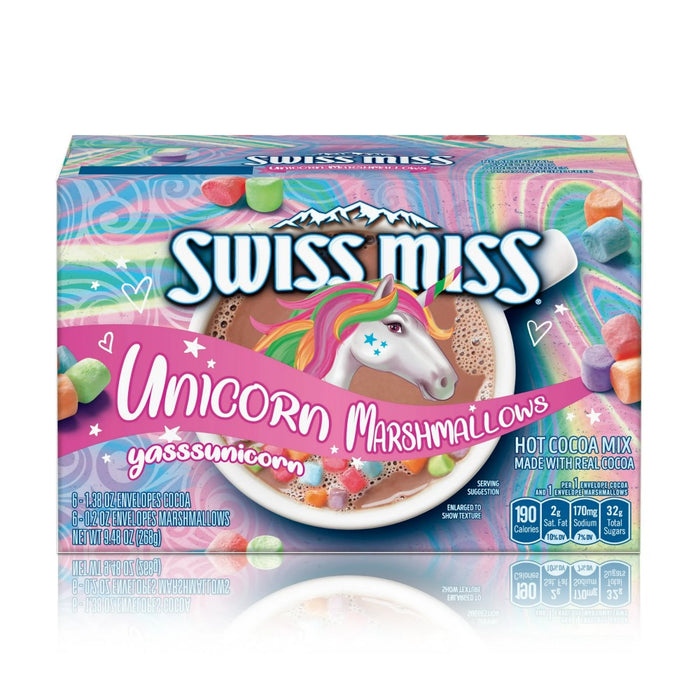 Mezcla de cacao caliente Swiss Miss Unicorn Marshmallows 9.48 oz