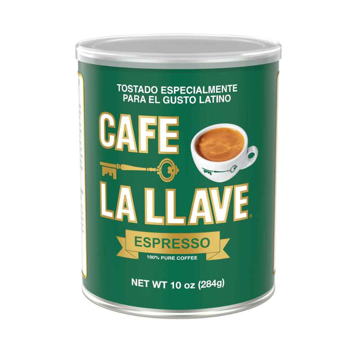 Cafe La Llave Espresso Dark Roast Ground Coffee 10 Oz