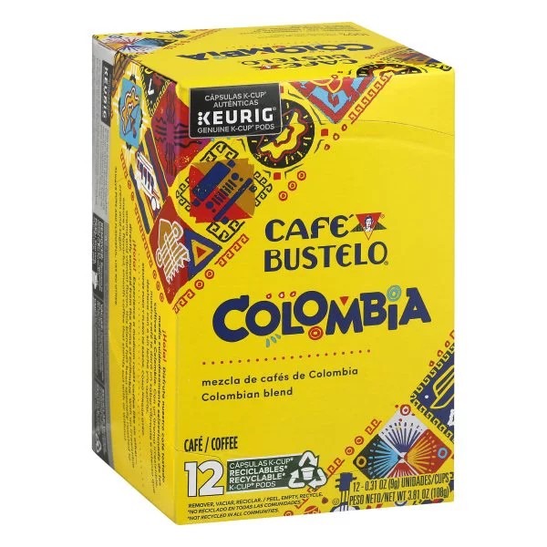 Cafe Bustelo Colombia Keurig Hot Coffee 12 Ct