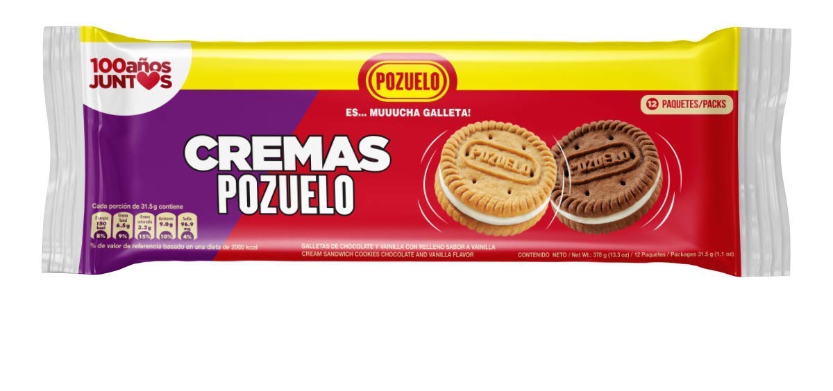 Cremas Pozuelo Cookies 13.3 Oz 12 Ct
