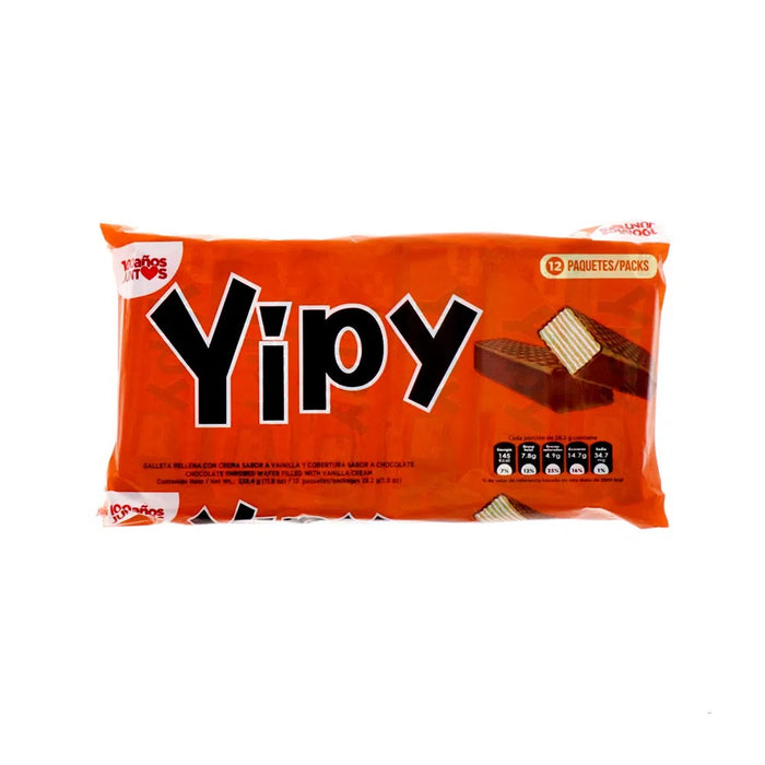 Yipy Chocolate Wafer Cookies 11.9 oz 12 Count