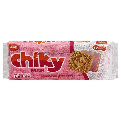 Chiky Strawberry Covered Cookies 12 Count