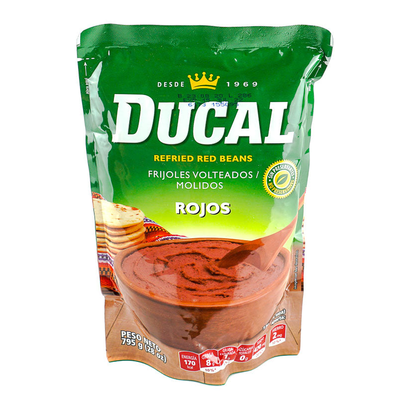 Frijoles refritos rojos Ducal 28 oz