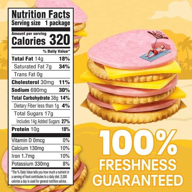 Lunchables Ham & American Cheese Cracker Stackers Kids Lunch Meal Kit 9.1 oz Box
