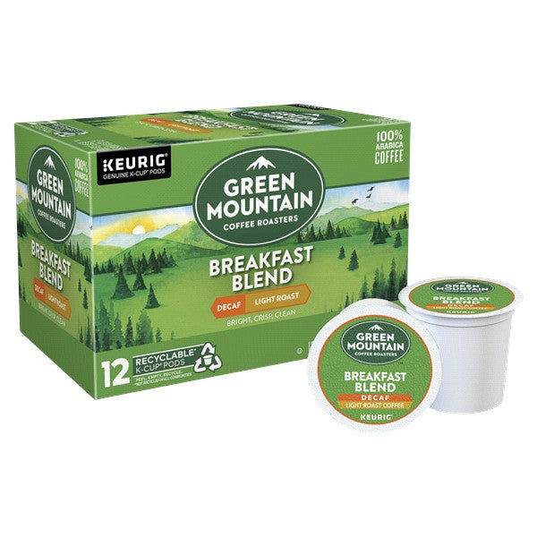 Mezcla de desayuno Green Mountain Coffee Descafeinado 12 unidades