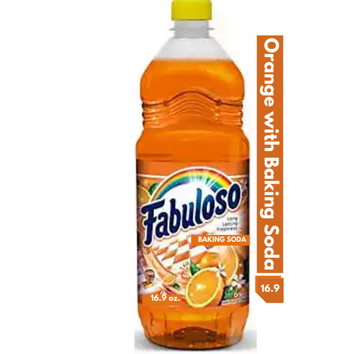 Fabuloso® Naranja con bicarbonato de sodio Limpiador multiusos 16.9 oz (paquete de 2)