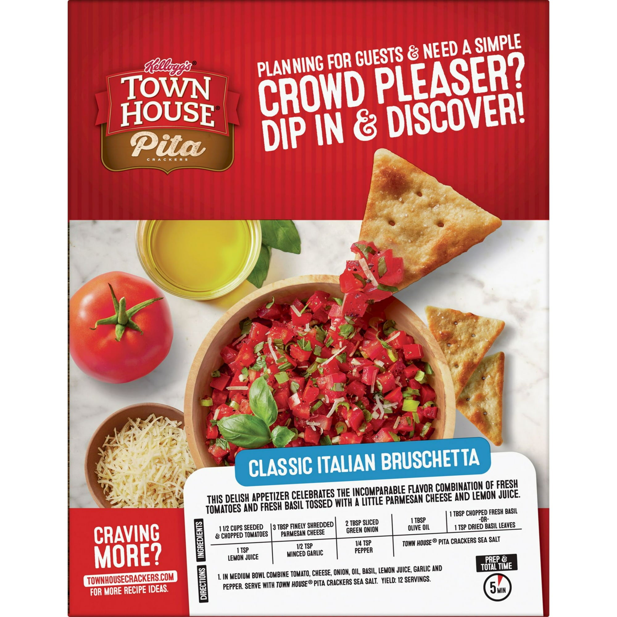 Town House Pita Sea Salt Oven Baked Crackers 9.5 oz