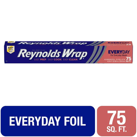 Reynolds Wrap Everyday Strength Papel de aluminio 75 pies cuadrados