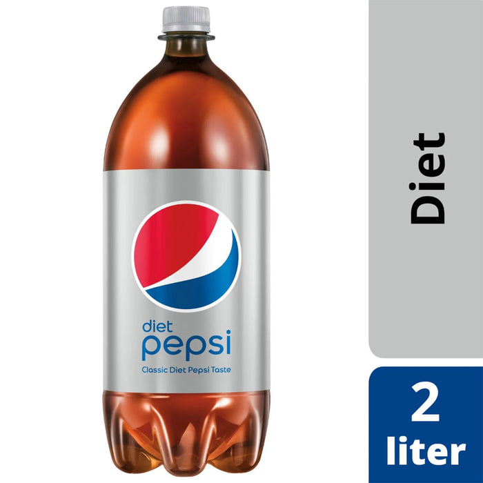 Diet Pepsi Cola Soda Pop 2 Liter Bottle