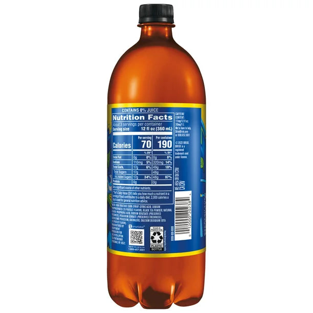 Brisk Iced Tea Lemon 1 Liter Bottle