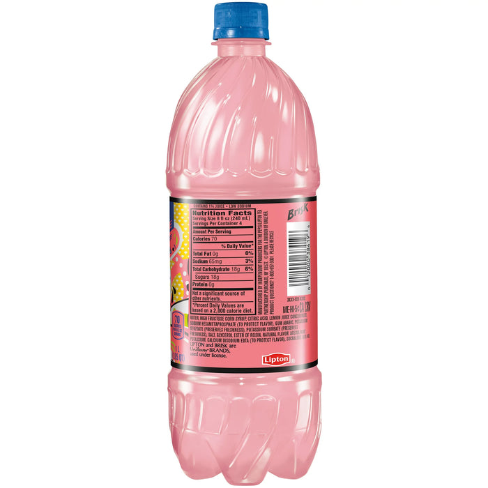 Jugo de limonada rosa brillante botella de 1 litro