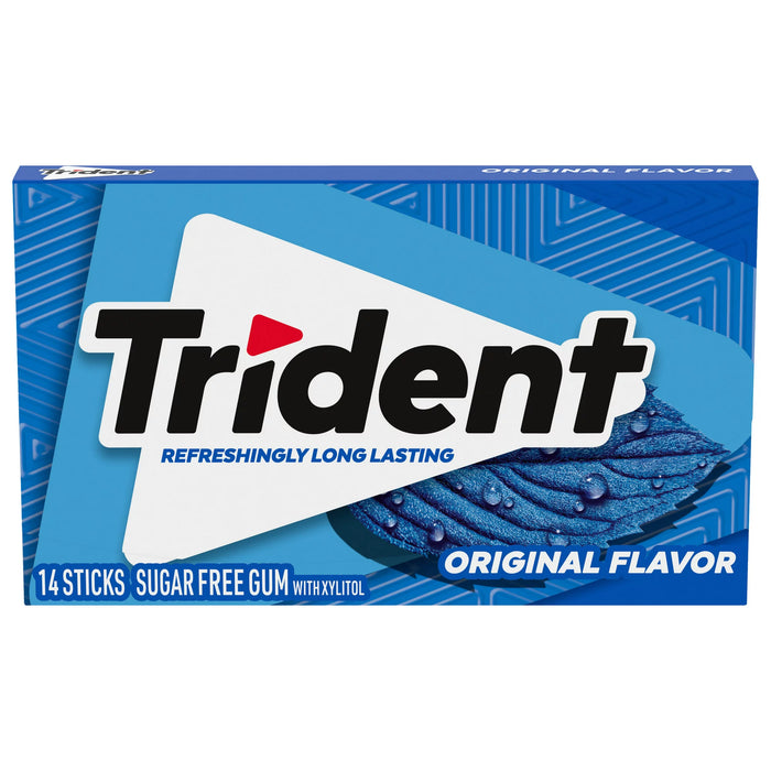 Paquete de 14 chicles sin azúcar con sabor original Trident