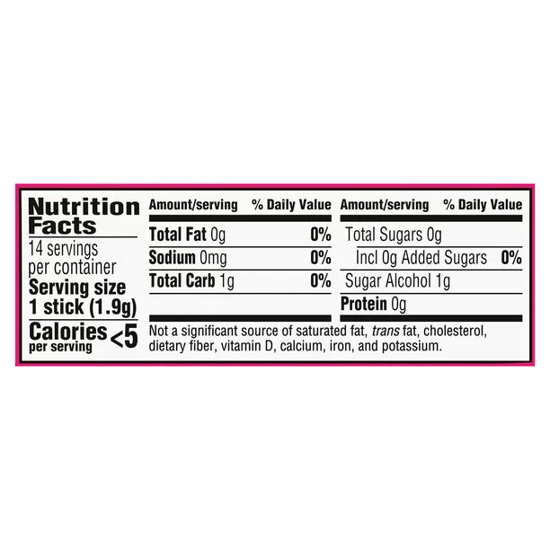 Trident Bubblegum Sugar Free Gum 14 Piece Pack