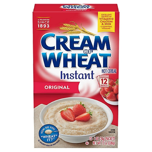 Cream of Wheat Original Instant Hot Cereal 1 oz 12 count