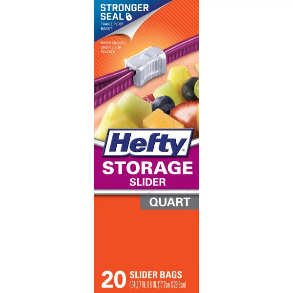Bolsas de almacenamiento Hefty Slider Quart Size