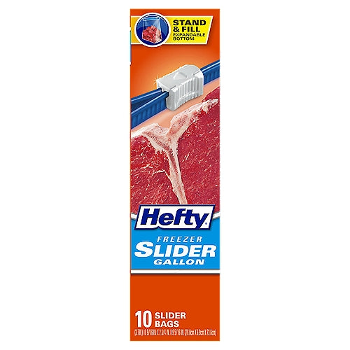 Hefty Freezer Gallon Slider Bags 10 count