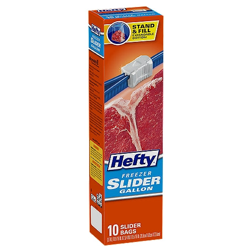 Hefty Freezer Gallon Slider Bags 10 count