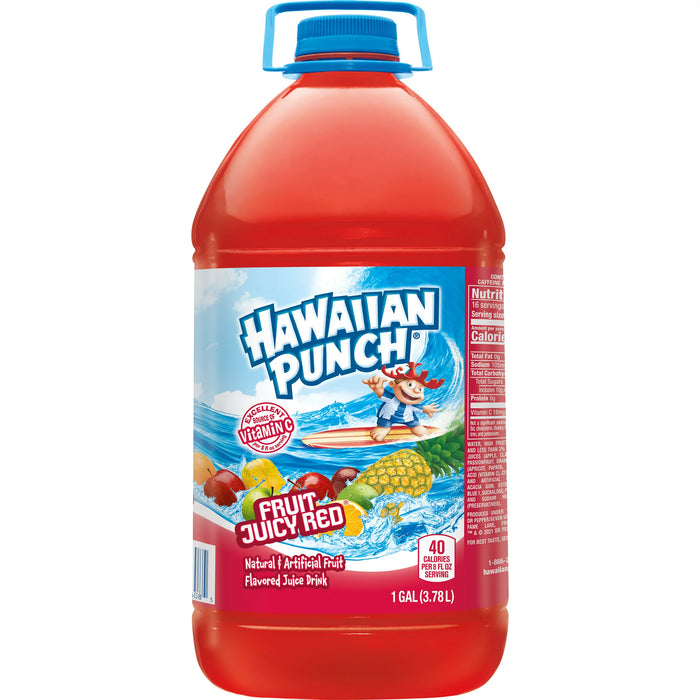 Hawaiian Punch Fruit Juicy Red Juice Bebida Botella de 1 galón