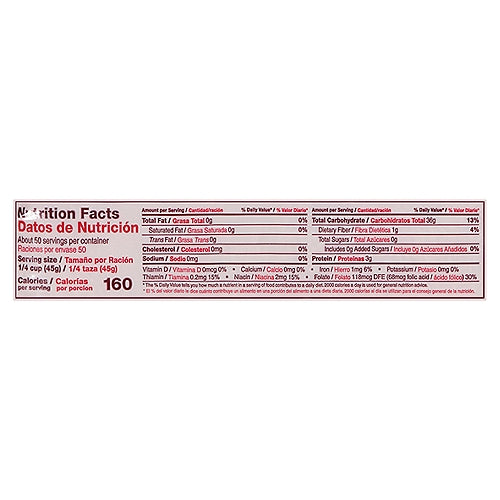 Arroz blanco de grano extralargo enriquecido de Carolina, bolsa de 80 oz