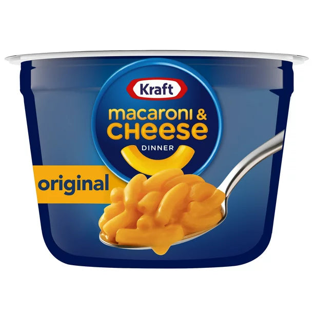 Kraft Original Mac N Cheese Macaroni and Cheese Cups Easy Microwavable Dinner Taza de 2.05 oz