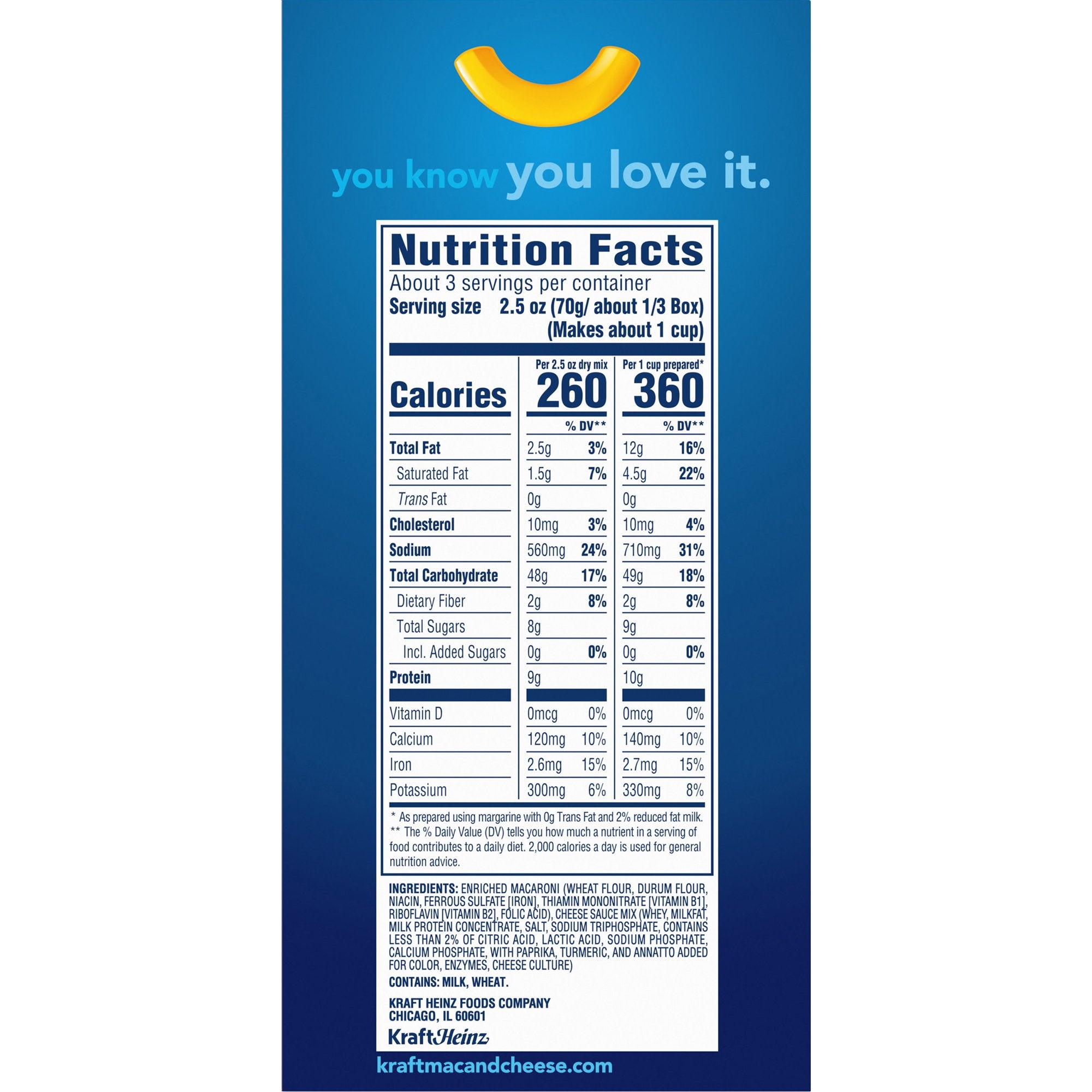 KRAFT Macaroni and Cheese Sabor original Caja de 7.25 oz