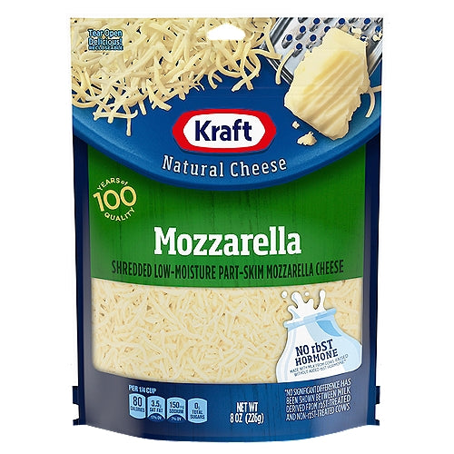 Kraft Shredded Low-Moisture Part-Skim Mozzarella Cheese 8 oz