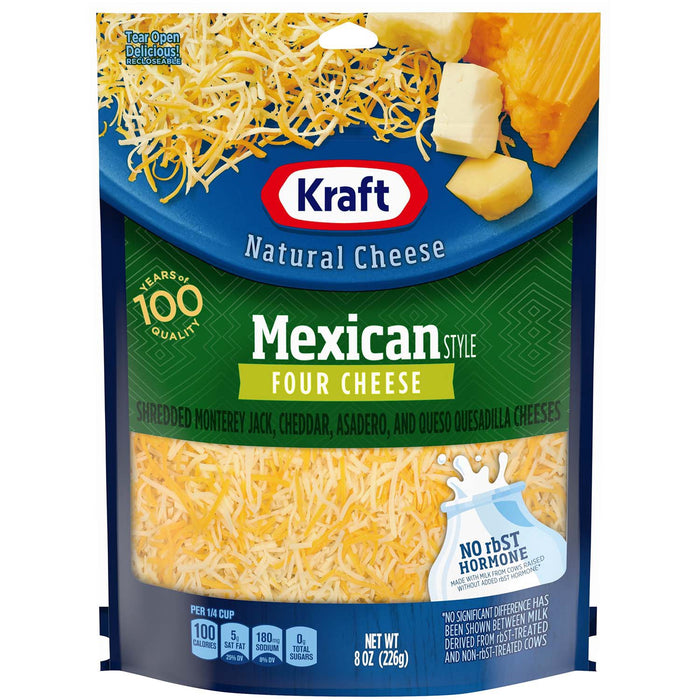 Kraft Estilo Mexicano Cuatro Quesos 8 oz