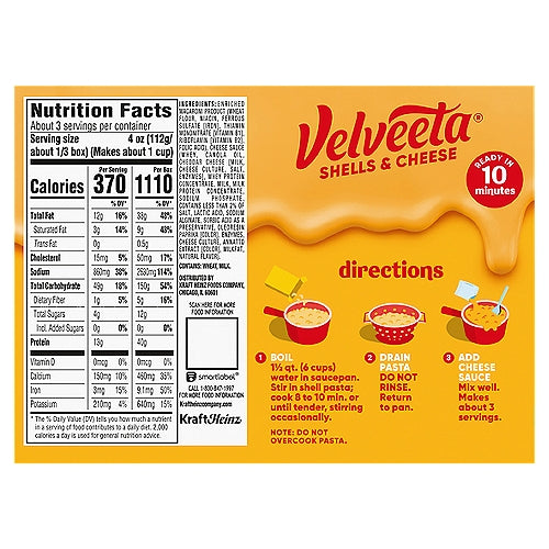 Velveeta Original Shells & Cheese 12 oz