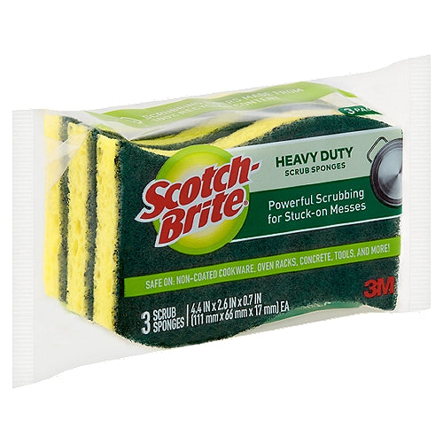 Scotch-Brite Heavy Duty Scrub Sponges 3 count