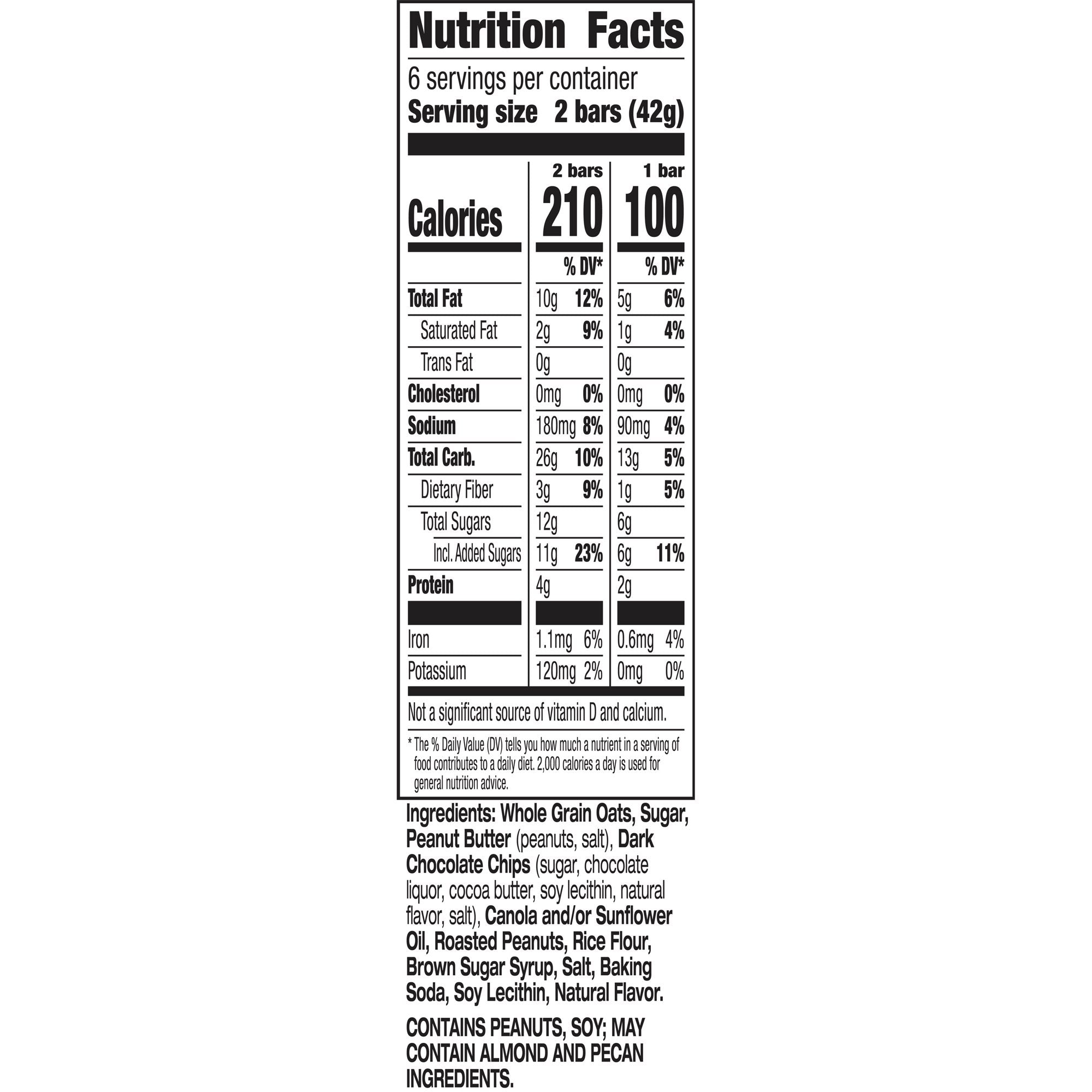 Nature Valley Crunchy Granola Bars Peanut Butter Dark Chocolate 12 bars