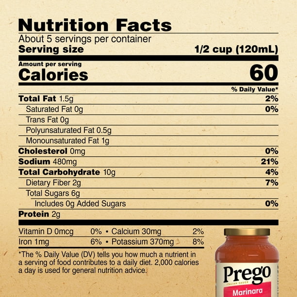 Prego Marinara Salsa De Espagueti Tarro De 23 Oz