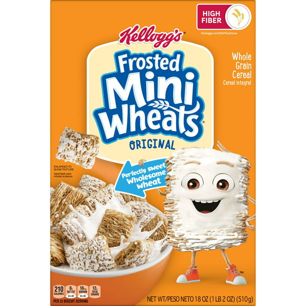Kellogg's Frosted Mini-Wheats Cereal de desayuno frío original 18 oz