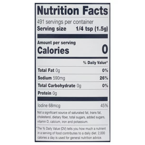 Morton Salt Iodized 26 Ounce