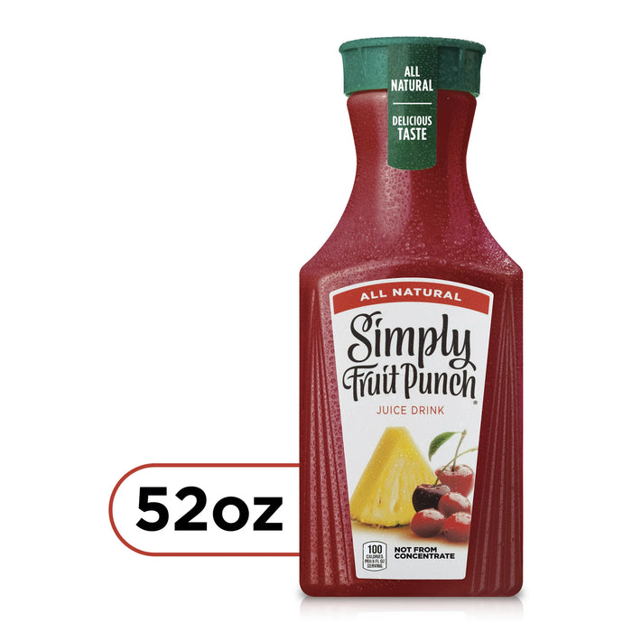 Simply Non GMO - Jugo de ponche de frutas natural, botella de 52 fl oz